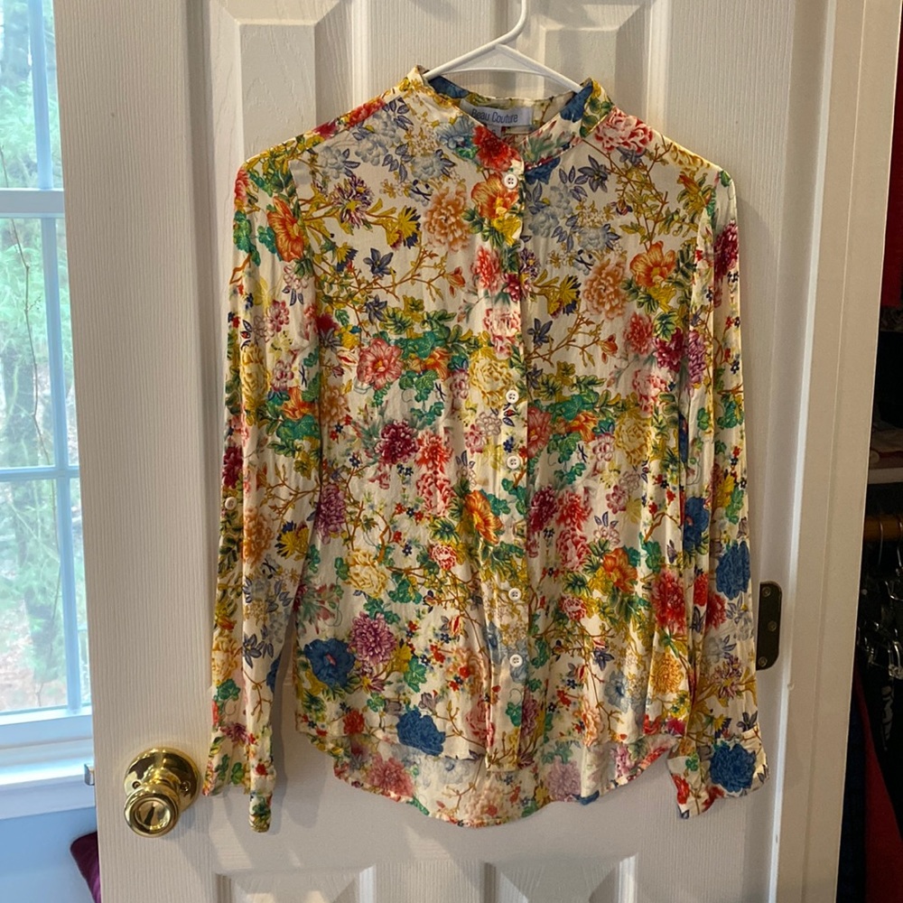 Floral button down
